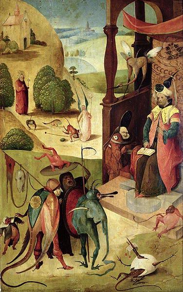 Hieronymus Bosch Saint James and the magician Hermogenes. oil painting picture